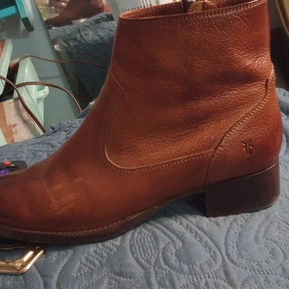 Frye Tan Leather Ankle Booties - Picture 4 of 7